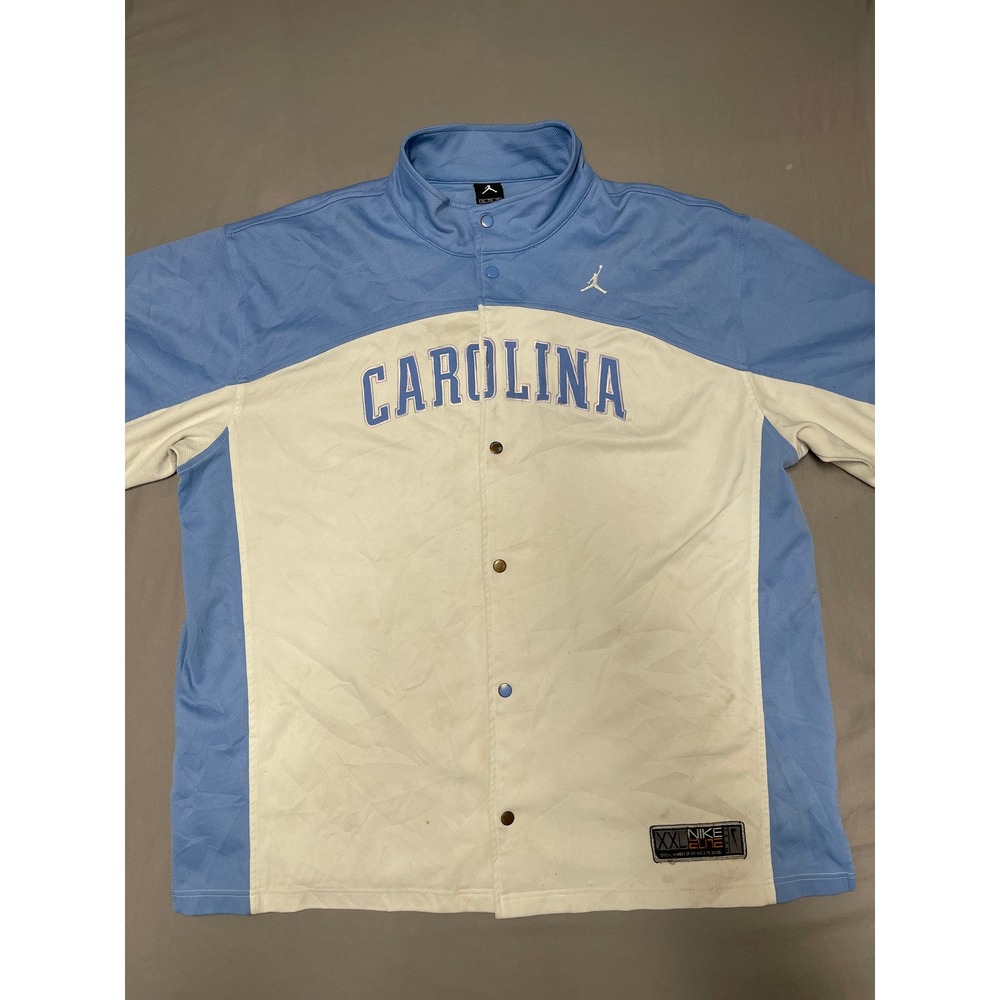 Jordan North Carolina Tar Heels Nike Elite Warm Up Shirt Blue White Mens XXL